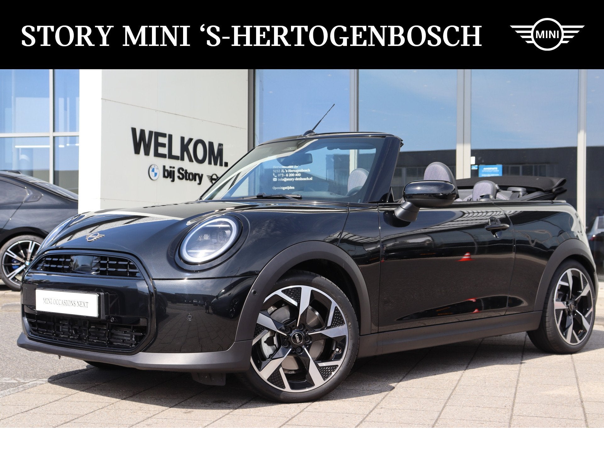 MINI Cabrio Cooper C Automaat / Classic / Pakket M / 18" Sli, Auto's, Mini, 15 km/l, Gebruikt, Zwart, 4 stoelen