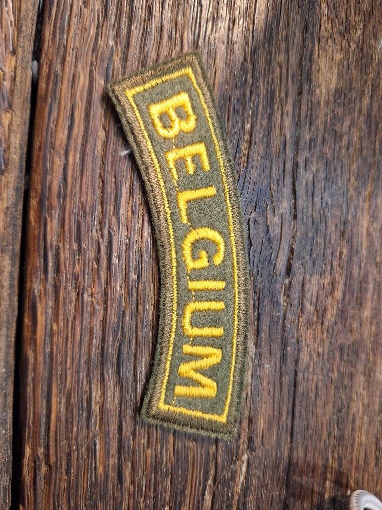 geborduurde patch Belgium, WO2, Ophalen of Verzenden, Landmacht, Overige gebieden, Embleem of Badge