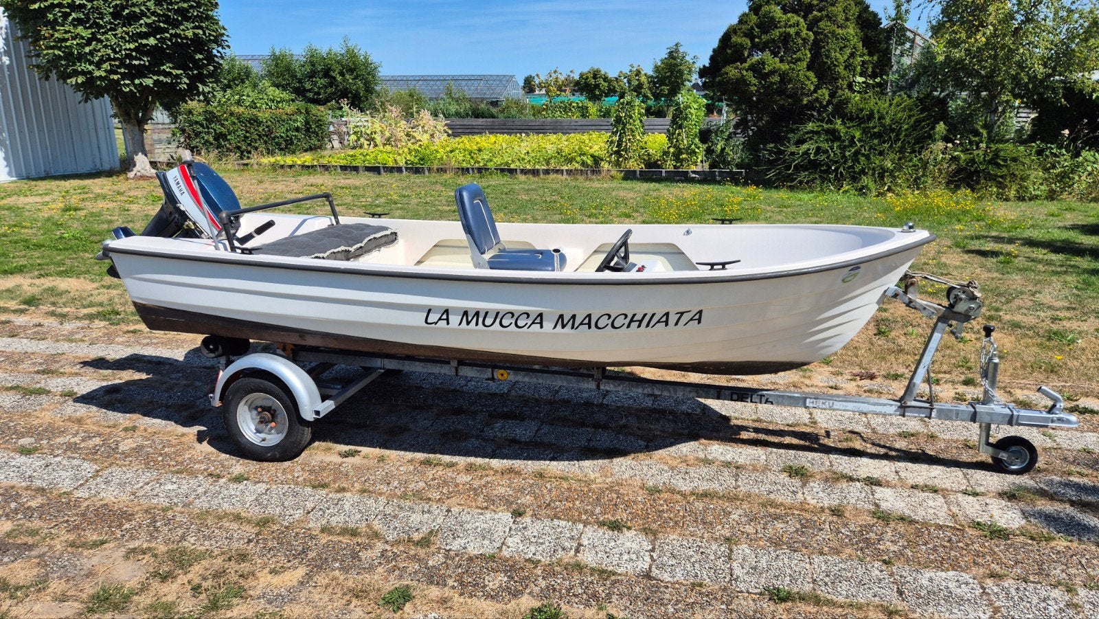 Leuke boot met 15 pk Yamaha + Trailer + Hoes, Watersport en Boten, Ophalen, 15 pk, Elektrische start, Buitenboordmotor
