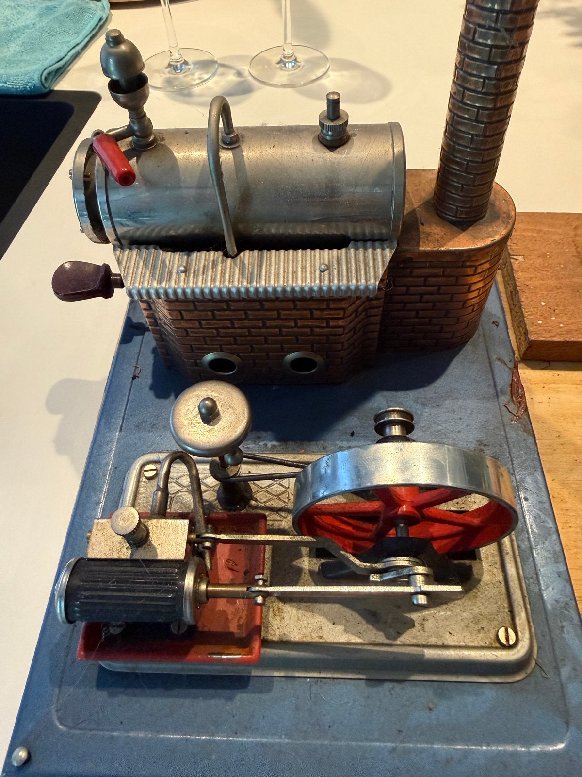 Complete stoommachine met toebehoren - volledig functioneel, Ophalen of Verzenden, Gebruikt, Groter dan 1:32