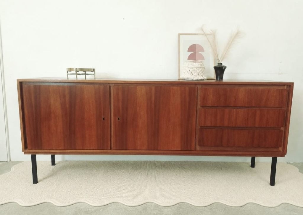 Sideboard Kommode 50er 60er Mid Century, Ophalen, Gebruikt, 150 tot 200 cm, 3 of 4 laden