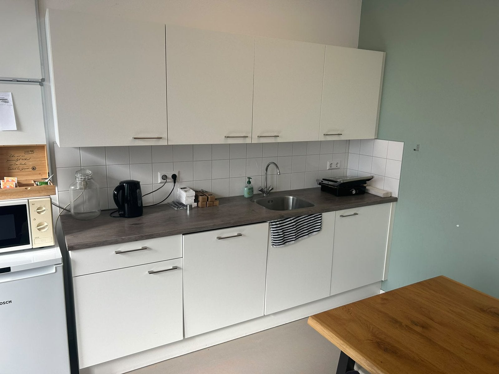 Keukenblok, Ophalen, Gebruikt, Wit, Enkelwandige keuken