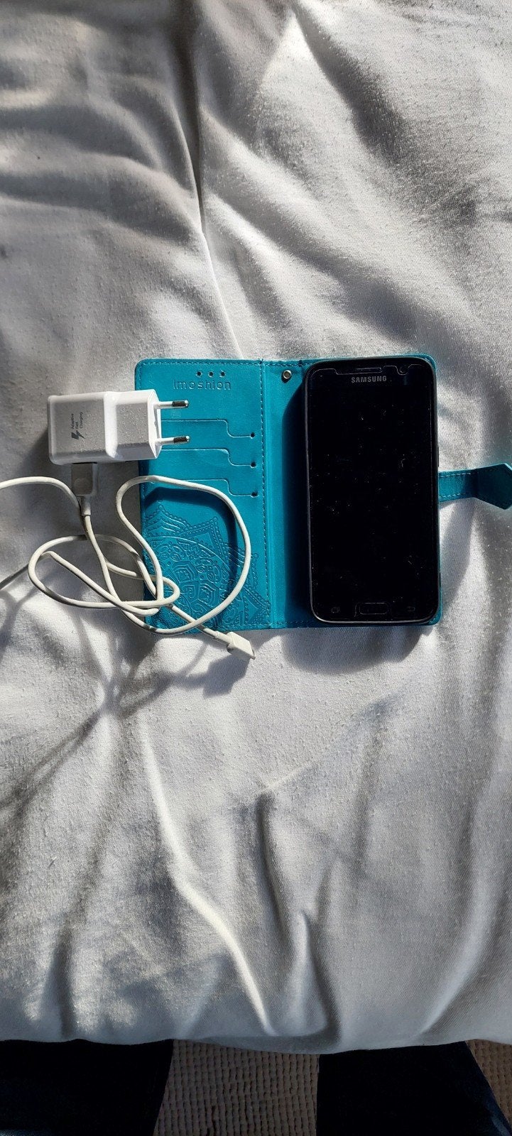 Samsung S7 - met lader en hoesje, Gebruikt, Zwart, Ophalen of Verzenden, Galaxy S2 t/m S9