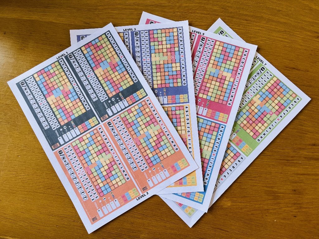 Scoreblaadjes Keer op keer 1 (8 levels) & 2 als pdf, Een of twee spelers, Ophalen, Nieuw, 999 Games