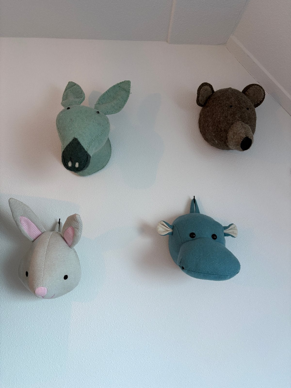 Leuke wanddecoratie voor de kinderkamer - dierenhoofden, Ophalen, Overige merken, Zo goed als nieuw, Wanddecoratie
