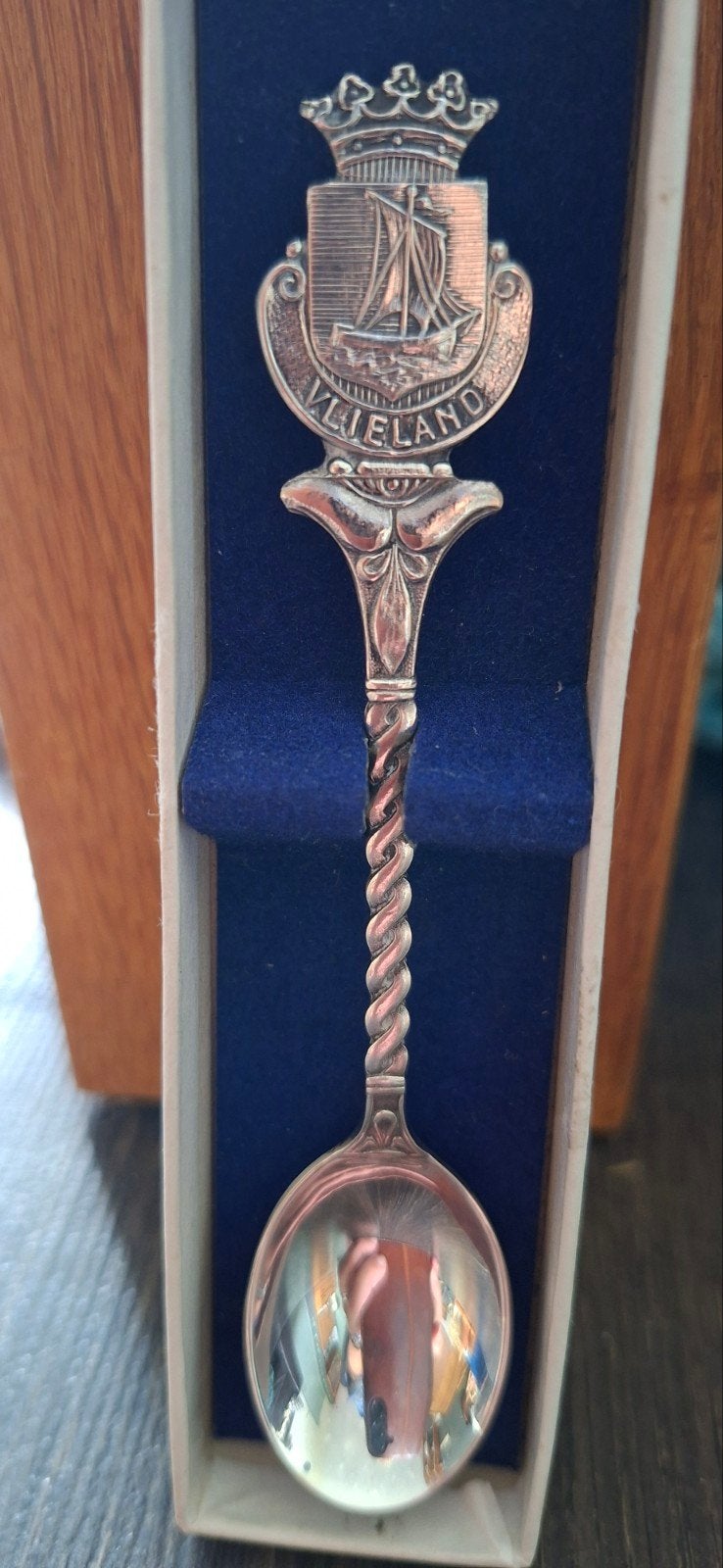 Vintage verzilverd theelepeltje Vlieland, Antiek en Kunst, Ophalen of Verzenden