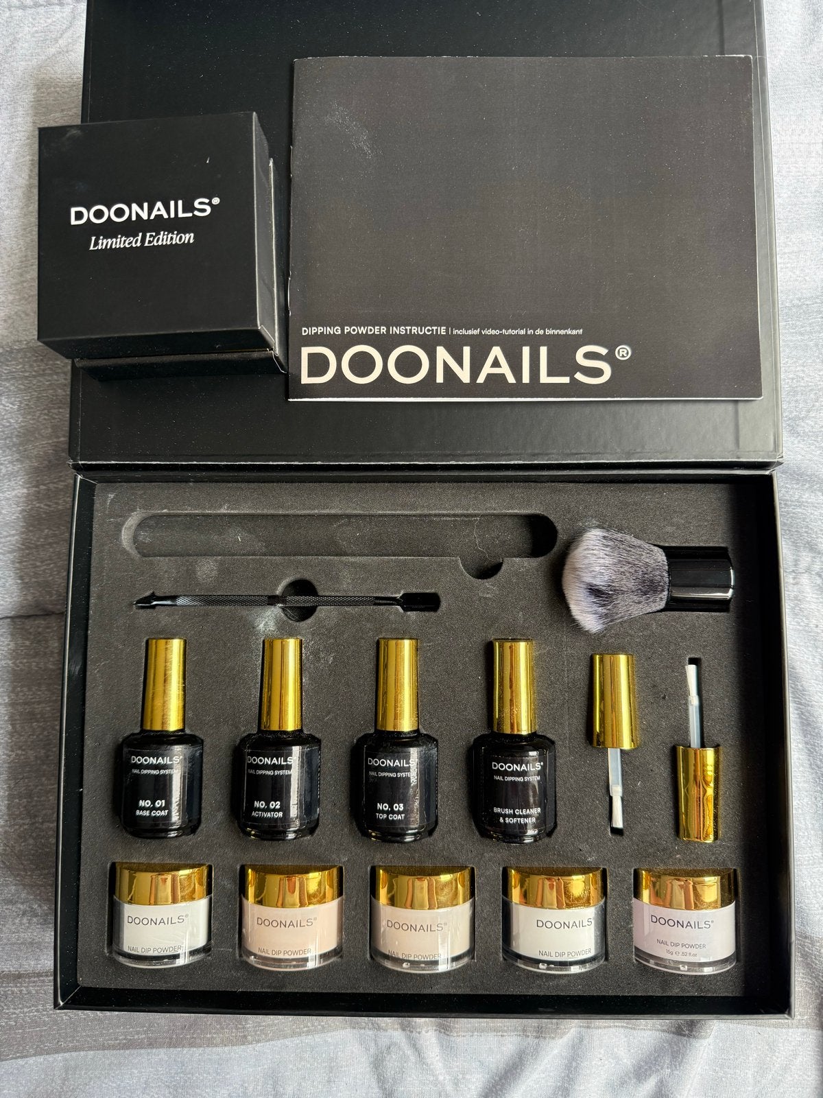 Doonails Dipping Powder Set in doos & Limited Edition powder, Gebruikt, Overige kleuren, Ophalen of Verzenden, Handen en Nagels
