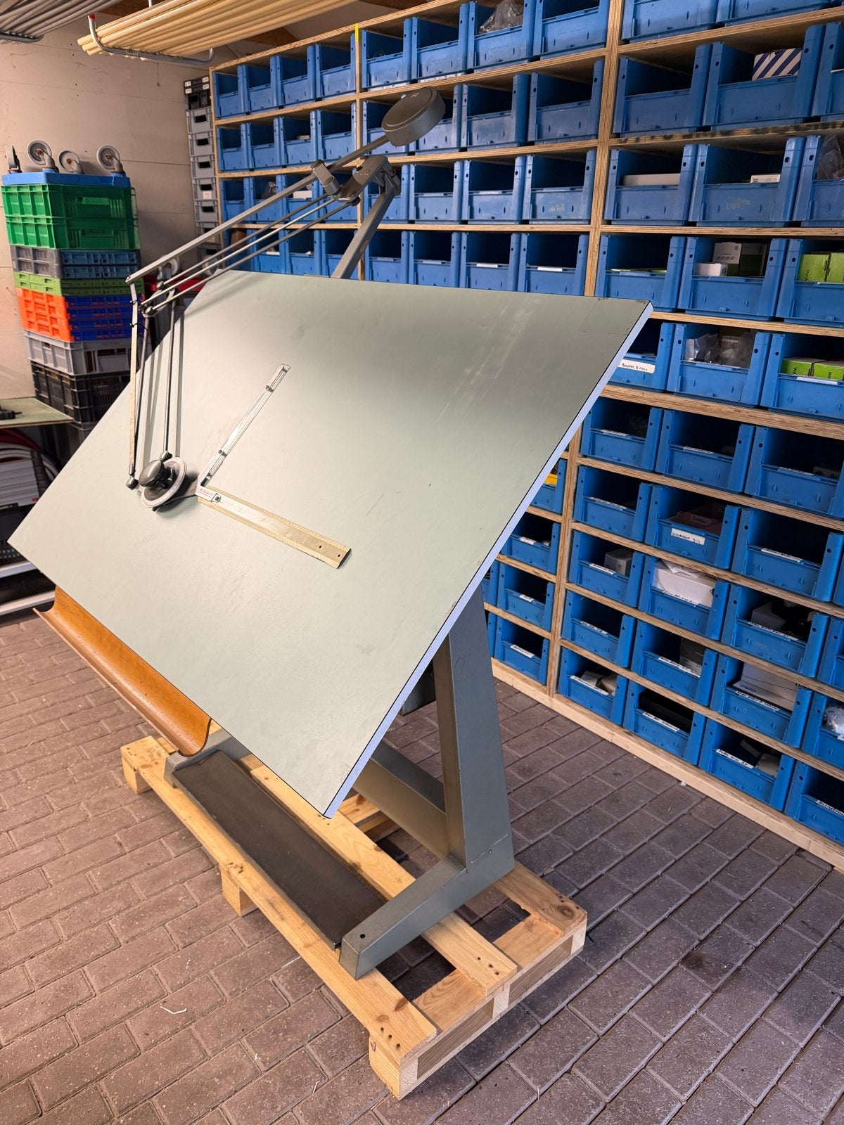 Professionele tekentafel met accessoires - RWD-SWISS-EXACTA, Ophalen, Gebruikt, 170 cm of meer, Verlichting