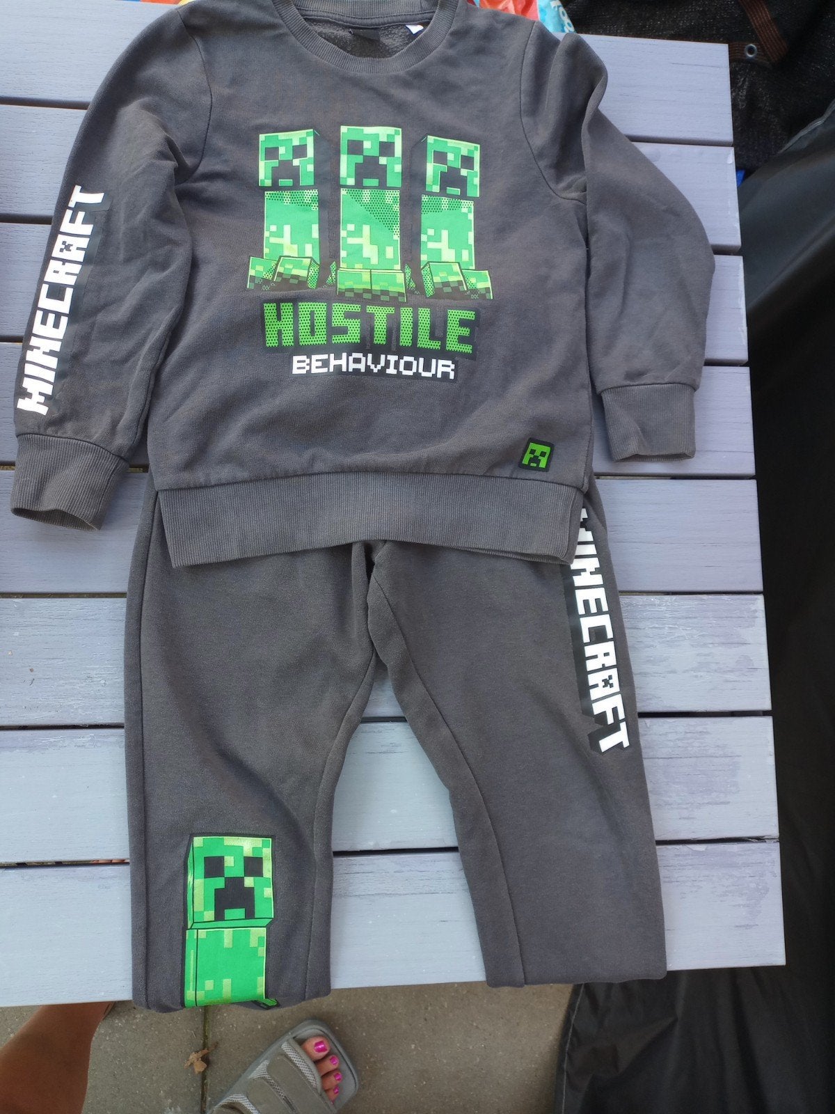 Minecraft joggingpak maat 122/128, Ophalen of Verzenden, Gebruikt, Jongen