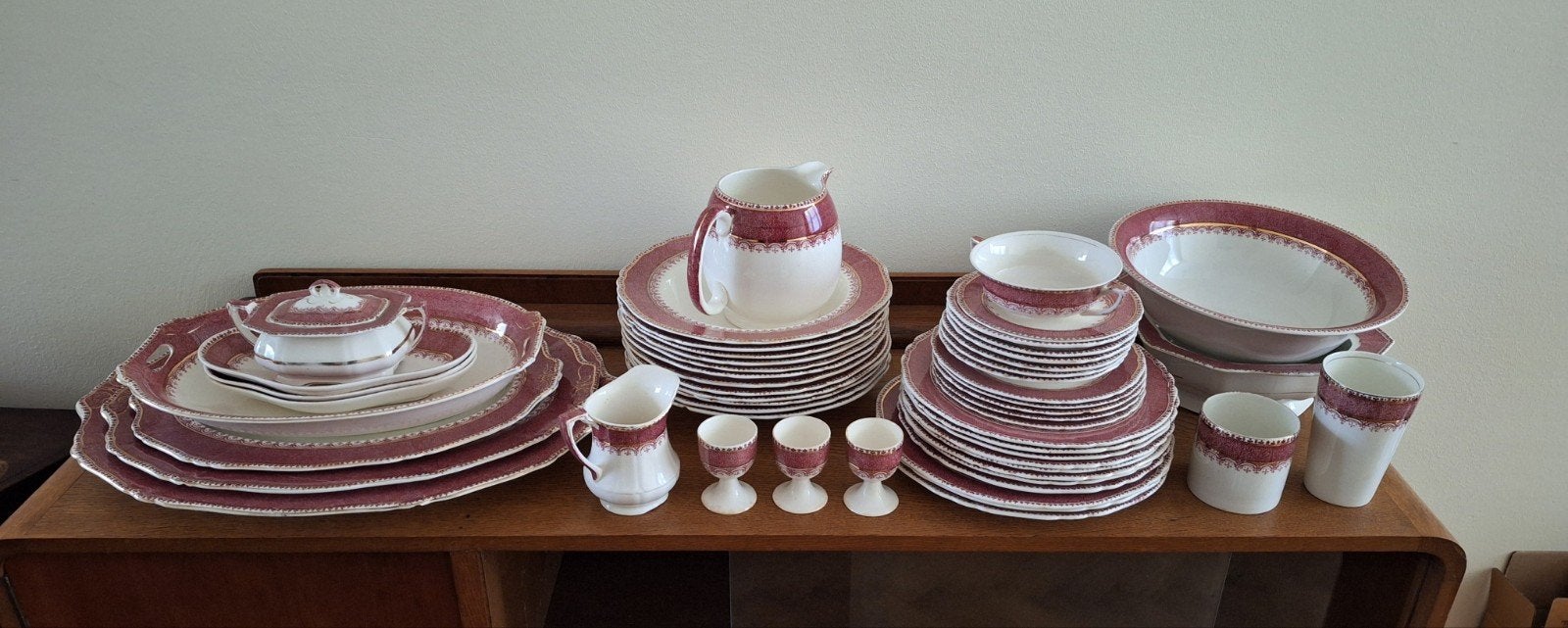 Servies Alfred Meakin, decor Marlborough rood, Ophalen