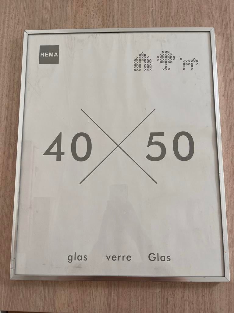 Hema fotolijst 40x50 cm, zilverkleurig, Ophalen, Minder dan 50 cm, 50 tot 75 cm, Metaal of Aluminium