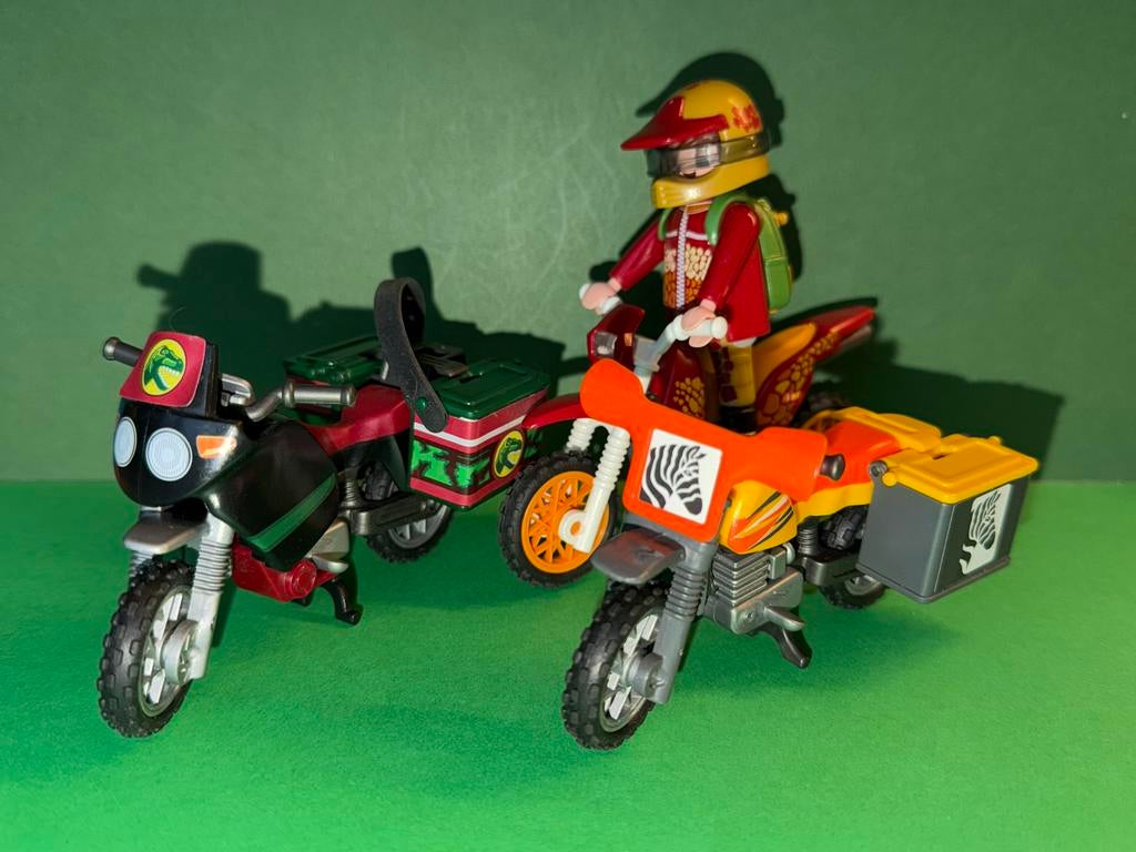 Feb 852: playmobil: motorrijder test verschillende motoren, Ophalen of Verzenden, Gebruikt, Los playmobil