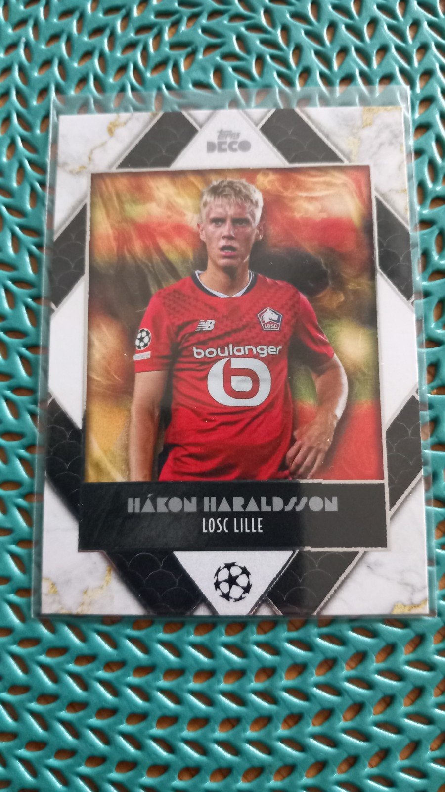 Hakon Haraldsson LOSC Lille Topps Deco Prodigy Spelerskaart, Verzenden, Zo goed als nieuw, Buitenlandse clubs, Spelerskaart