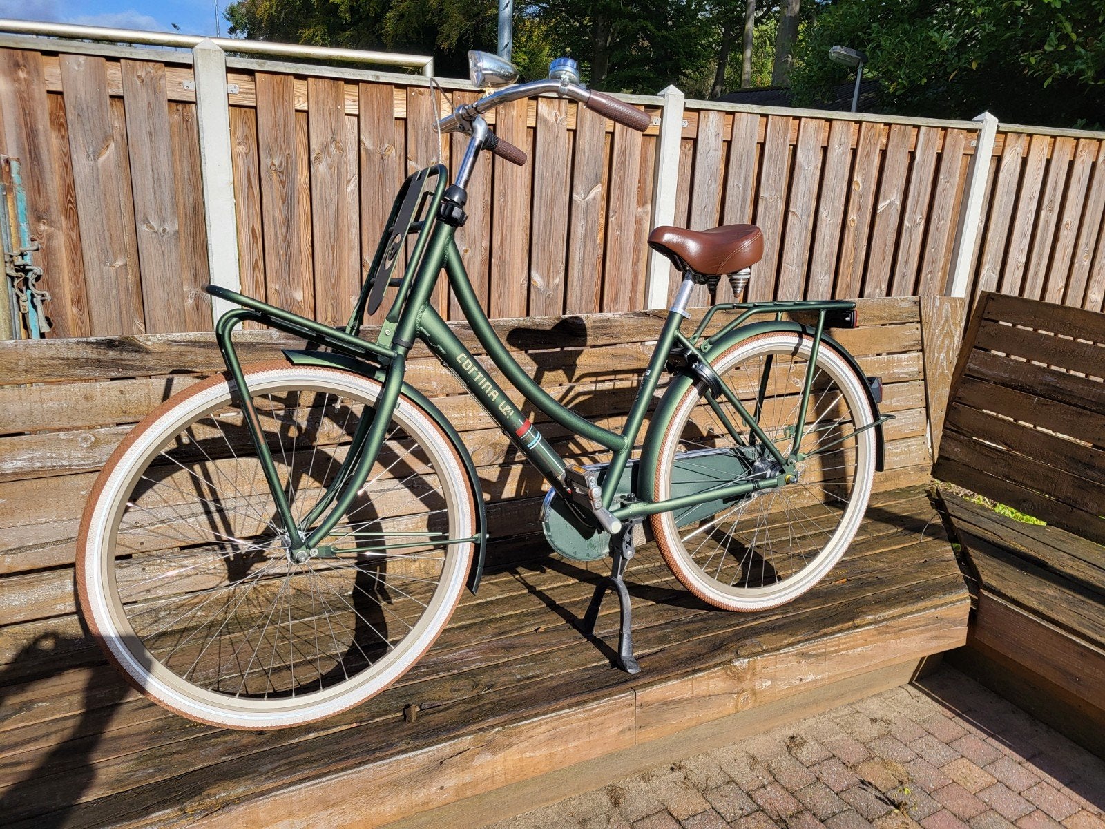 Cortina U4 Damesfiets - Groen 50 inch, Gebruikt, Versnellingen, 56 cm of meer, Trommelrem