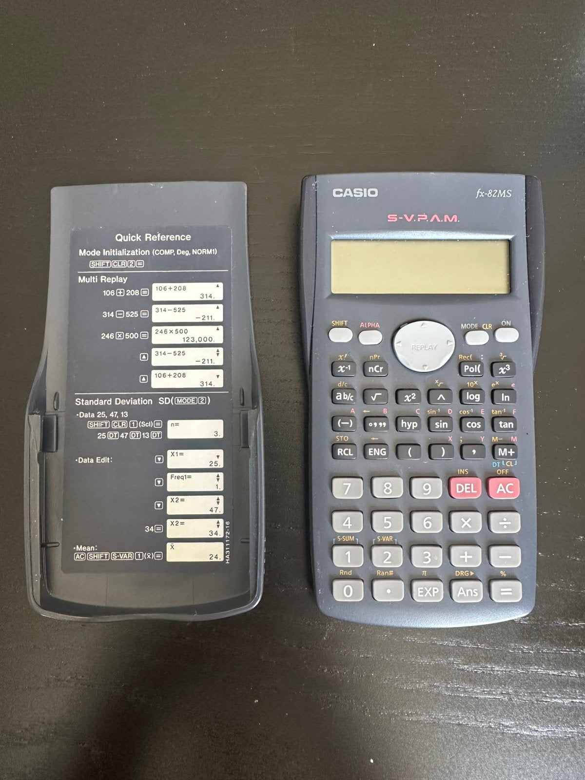 CASIO fx-82MS rekenmachine, Ophalen of Verzenden, Gebruikt