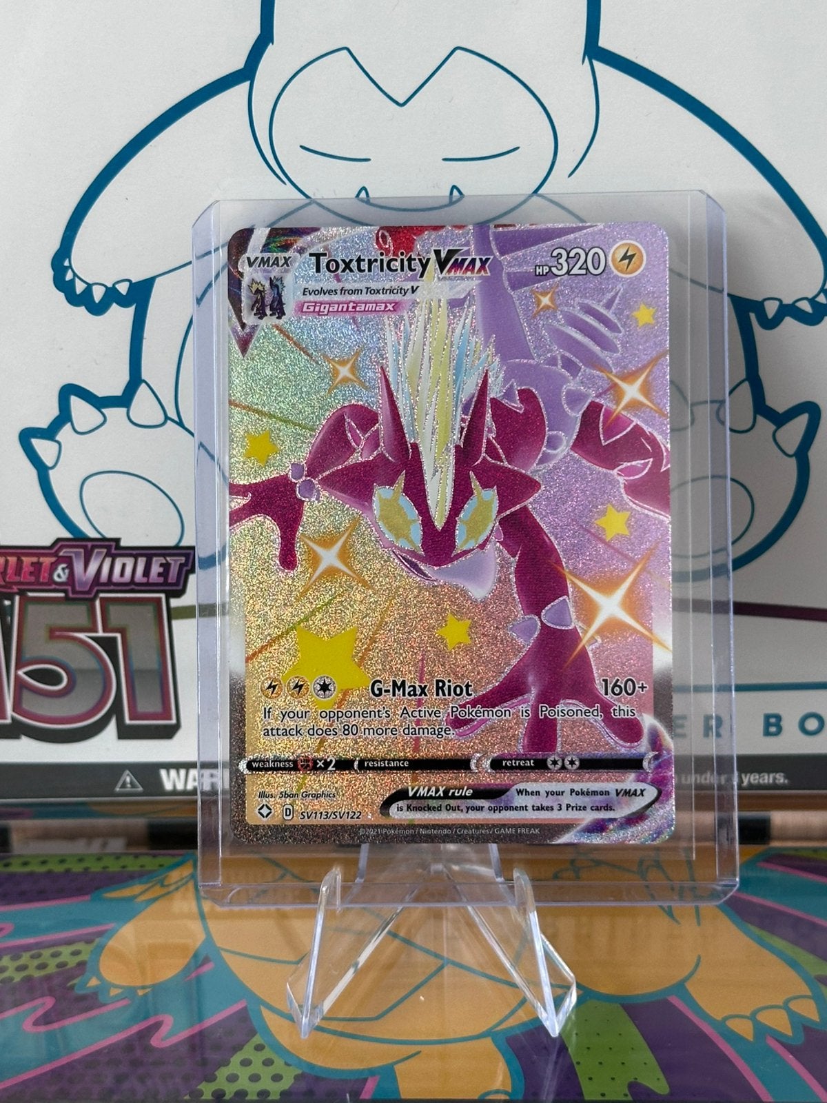 Toxtricity VMAX Shiny (SV113/SV122) - Shining Fates, Hobby en Vrije tijd, Verzamelkaartspellen | Pokémon, Ophalen of Verzenden