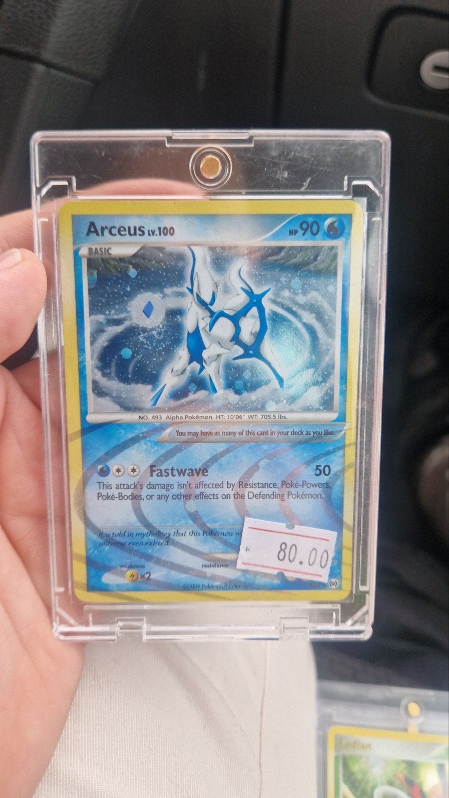 Arceus Lv.100 AR4 Pokémon Kaart - Met Swirl, Ophalen of Verzenden, Zo goed als nieuw, Losse kaart, Foil