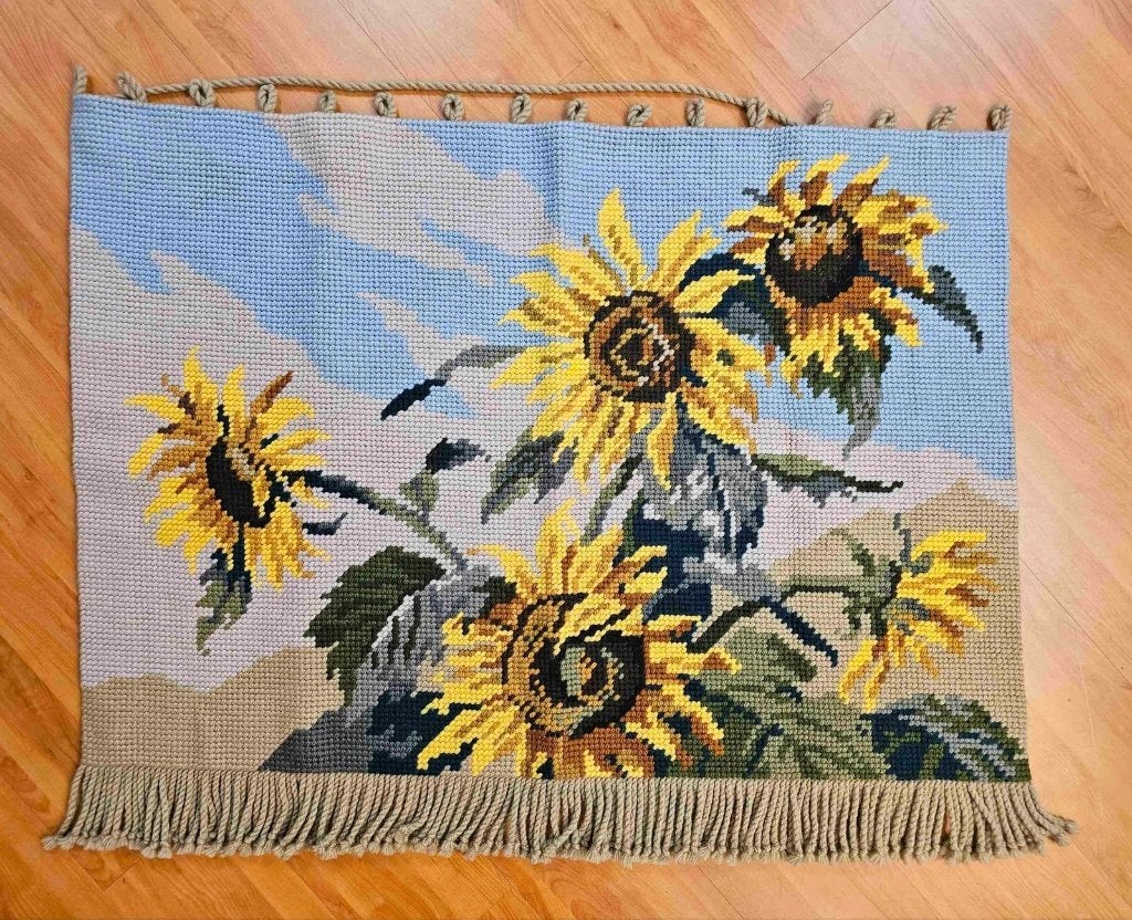 Wandkleed Zonnebloemen 119/83 cm, Djt@dejuistetoon.eu, Ophalen of Verzenden, Zo goed als nieuw, DJT De Juiste Toon