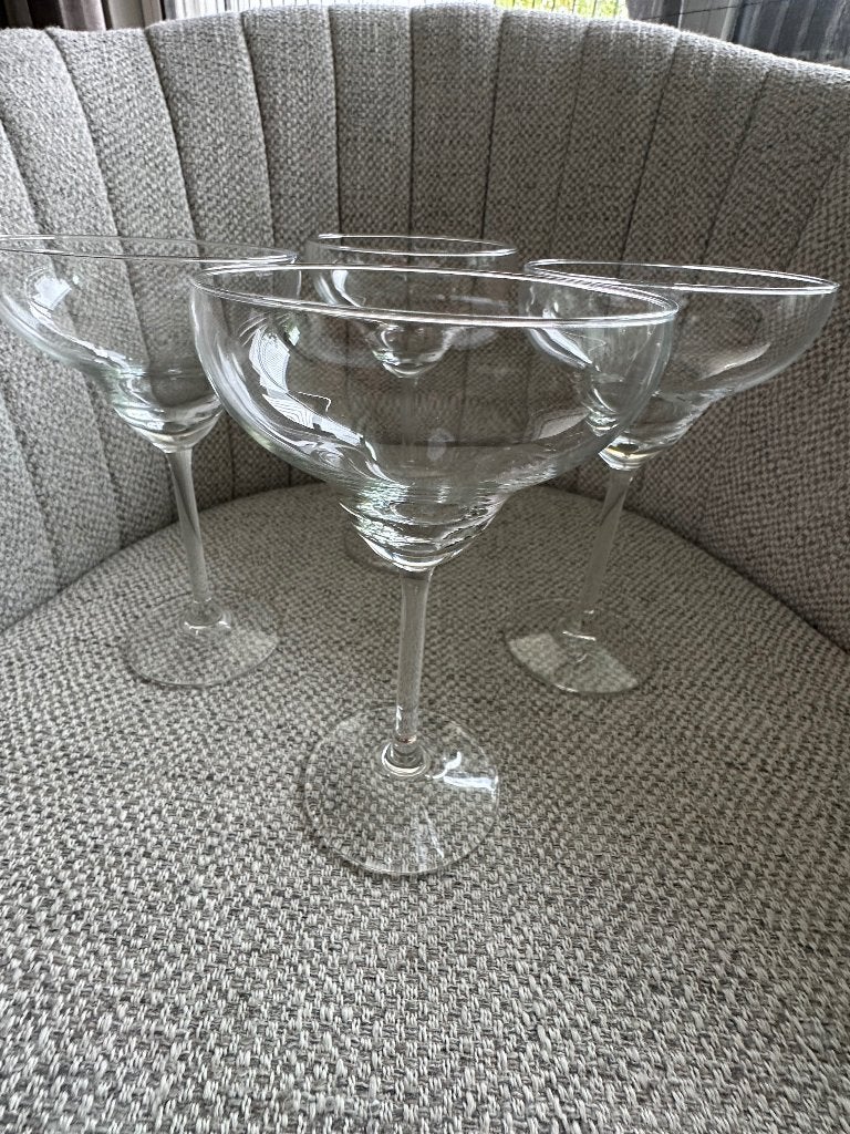 Vier Margarita cocktail glazen Leerdam, Ophalen of Verzenden, Nieuw, Overige typen