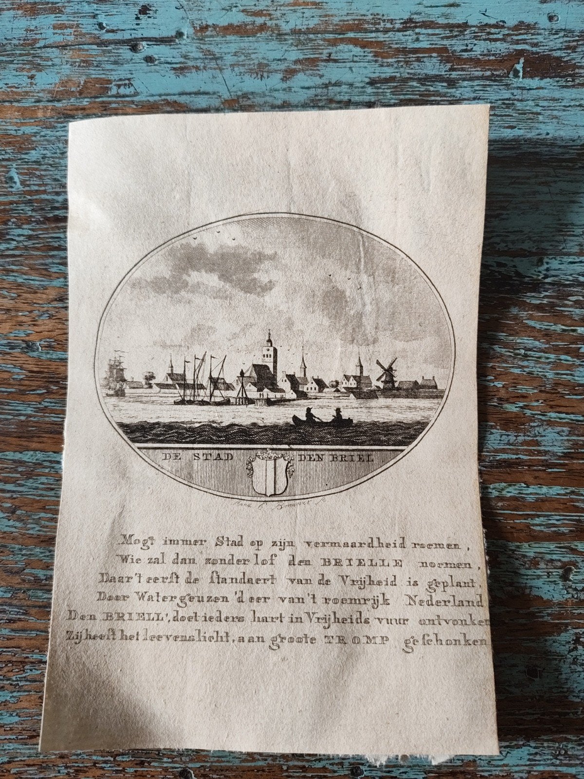 Historische prent: De Stad Den Briel - Watergeuzen, Ophalen, Onbekend