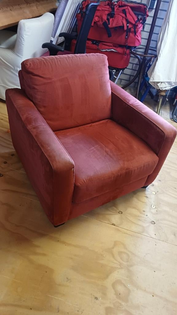 VIMLE fauteuil (IKEA) - Rood, Huis en Inrichting, Fauteuils, Ophalen, 75 tot 100 cm, Zo goed als nieuw, Stof