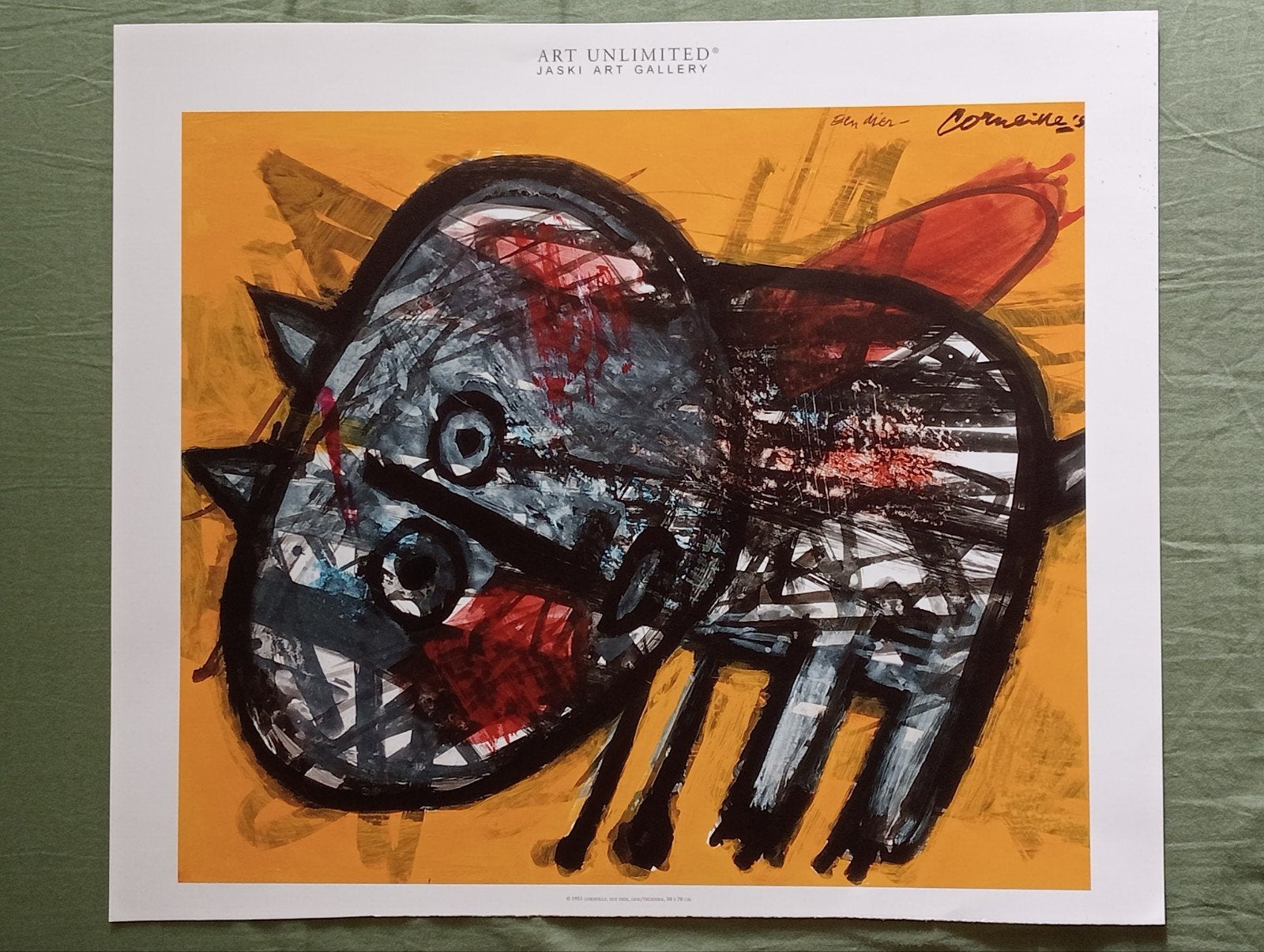 Corneille Cobra print 'Een Dier', Antiek en Kunst, Kunst | Overige Kunst, Ophalen of Verzenden