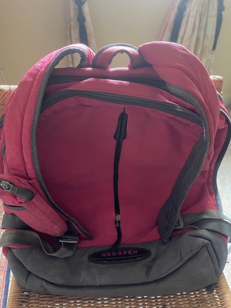 Fucsia middengrijs Hedgren Dames Laptoptas, Computers en Software, Laptoptassen, 17 inch of meer, Zo goed als nieuw, Tabletvak