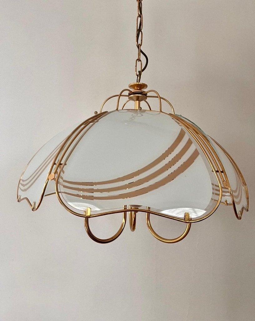 Vintage Hollywood Regency Hanglamp Herda, Ophalen of Verzenden, Zo goed als nieuw