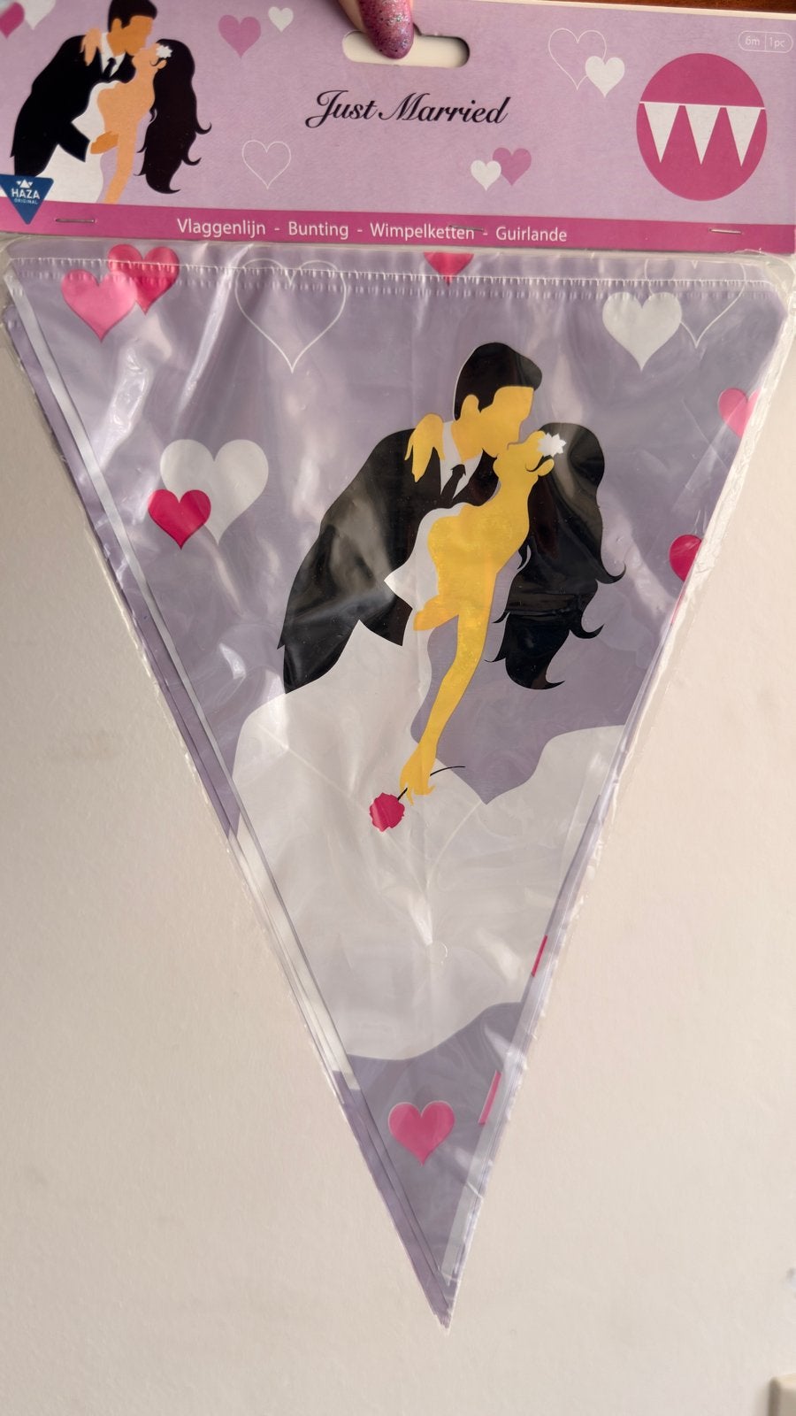 6m Slinger Bruidspaar 'You & Me Forever' - Huwelijksdecorati, Ophalen of Verzenden, Nieuw, Versiering, Geboorte of Huwelijk