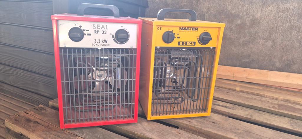 2x Elektrische (bouw)kachel 3.3 & 3 kw, Ophalen