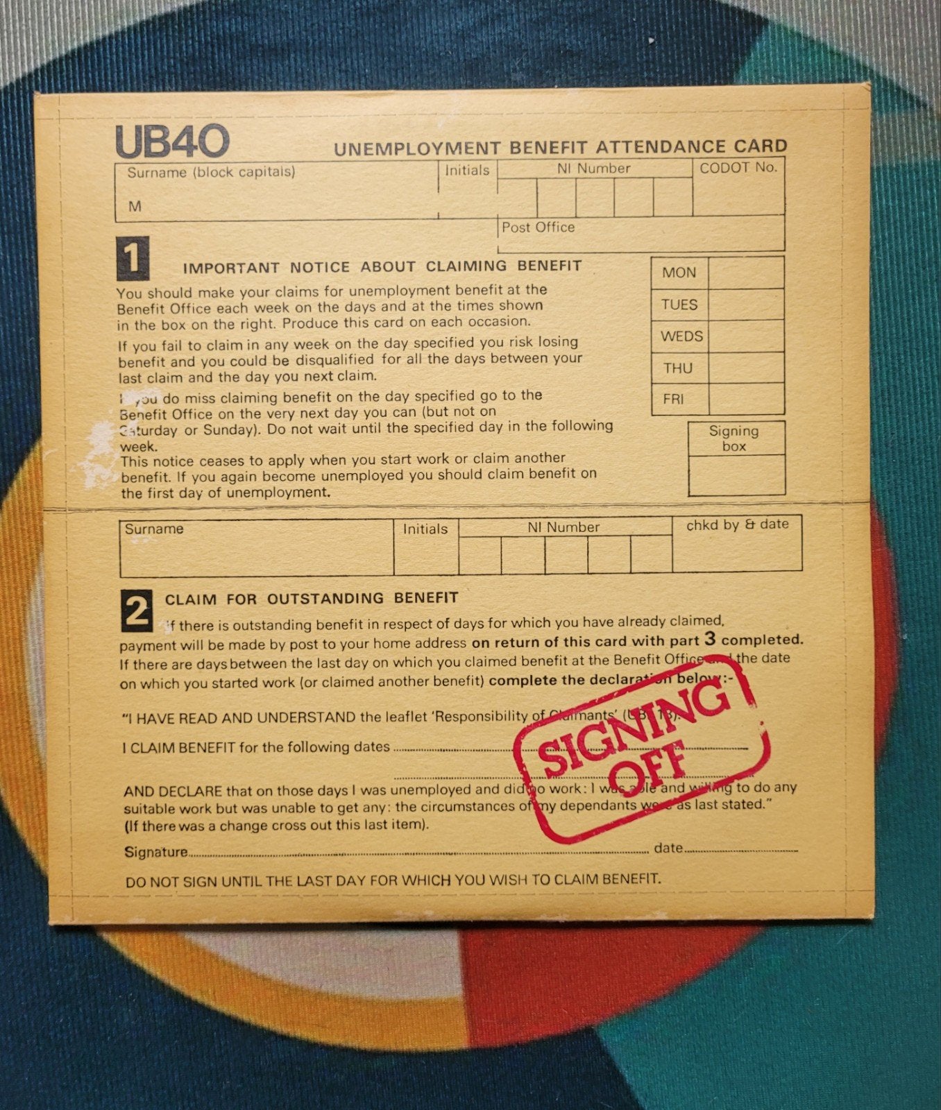 UB40 - Signing Off CD (Pop, Reggae), Ophalen of Verzenden, Gebruikt, Pop, LP