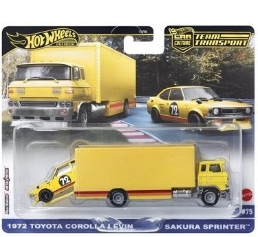 Team Transport Toyota Corolla Levin + Sakura Sprinter 1:64 H, Tschuiten@hotmail.com, Duitsland, Auto, Hotwheels Premium