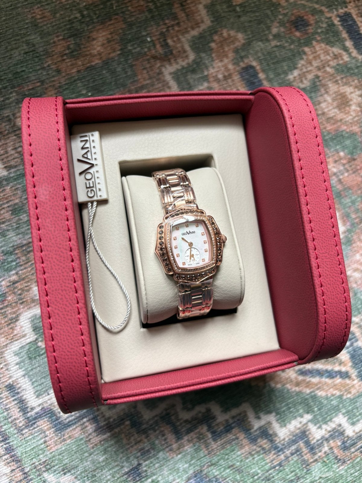 Geovani - Swiss Diamond Watch Nieuw, Overige merken, Staal, Polshorloge, Nieuw