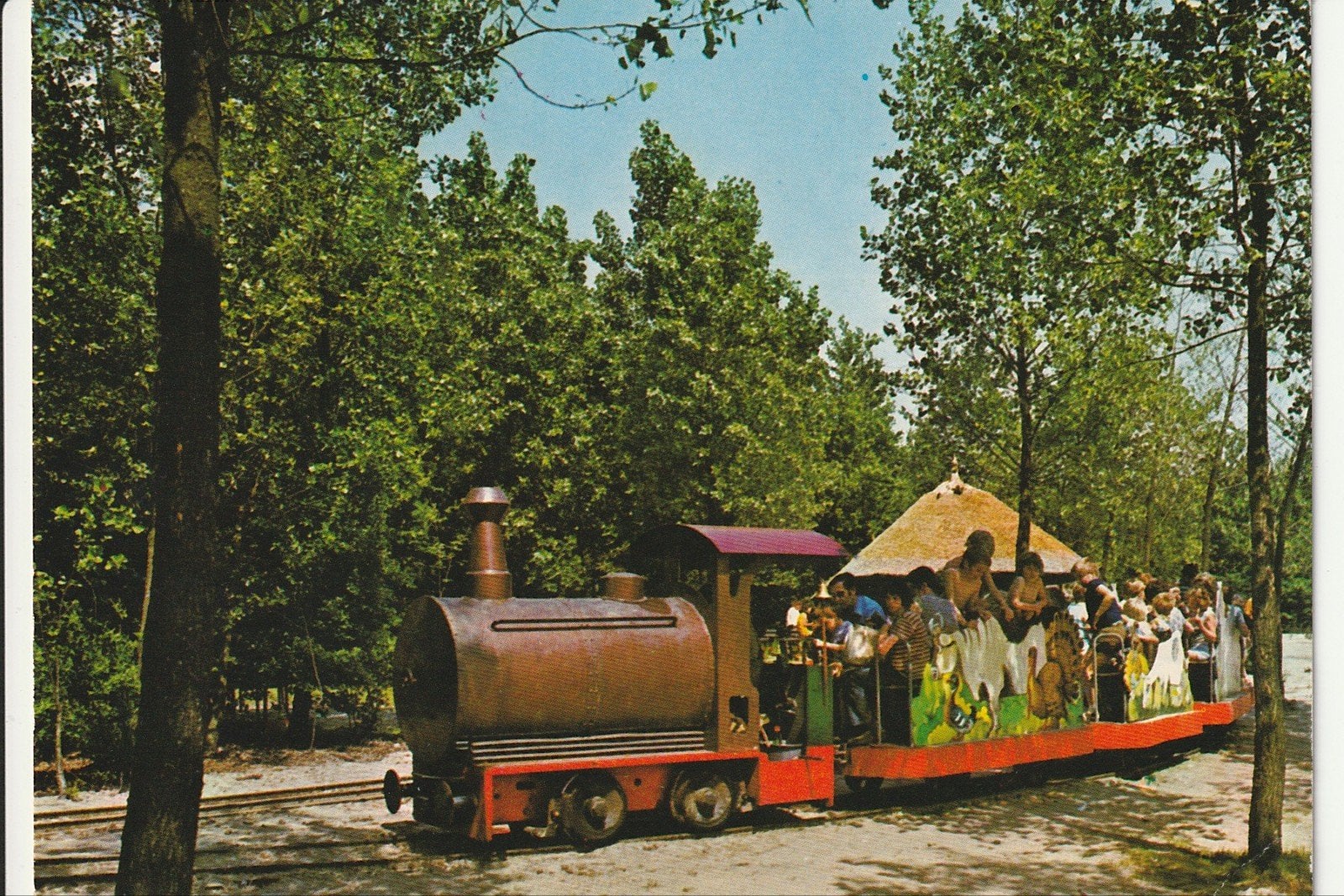 KINDERTREINTJE LOCOMOTIEF RIJTUIGEN FLEVOHOF BIDDINGHUIZEN, Ophalen of Verzenden, 1960 tot 1980, Gelopen, Flevoland