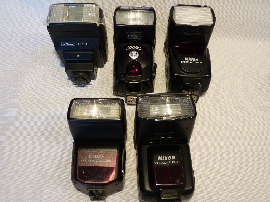 5 (computer) flitsers: Nikon, Metz, Minolta, Gebruikt, TTL, Ophalen of Verzenden, Nikon