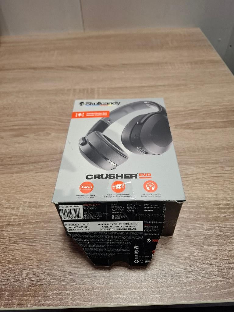 Skullcandy Crusher EVO Zwart, Audio, Tv en Foto, Koptelefoons, Ophalen of Verzenden, Zo goed als nieuw, Over oor (circumaural)