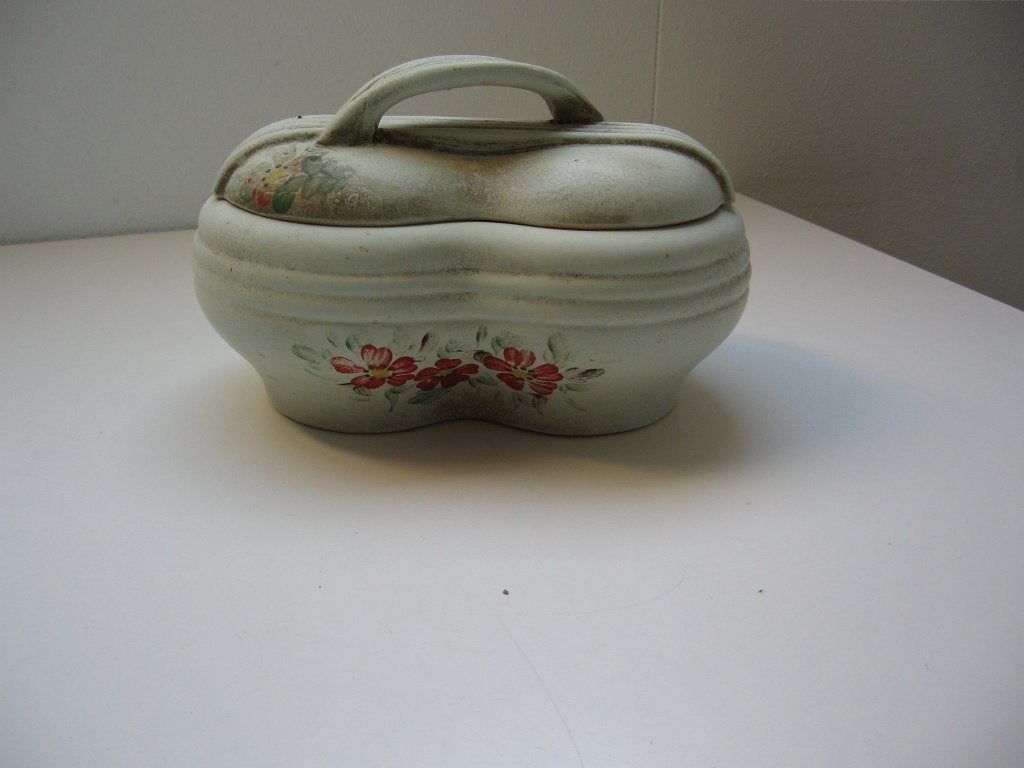 begin 1900 oud stenen koekjes pot +deksel + handgreep €10.-, Ophalen of Verzenden