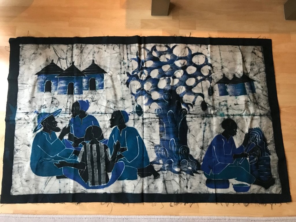 Batik doek Afrikaans 153 x 93 cm, Ophalen of Verzenden, Zo goed als nieuw, 153 cm, 93 cm