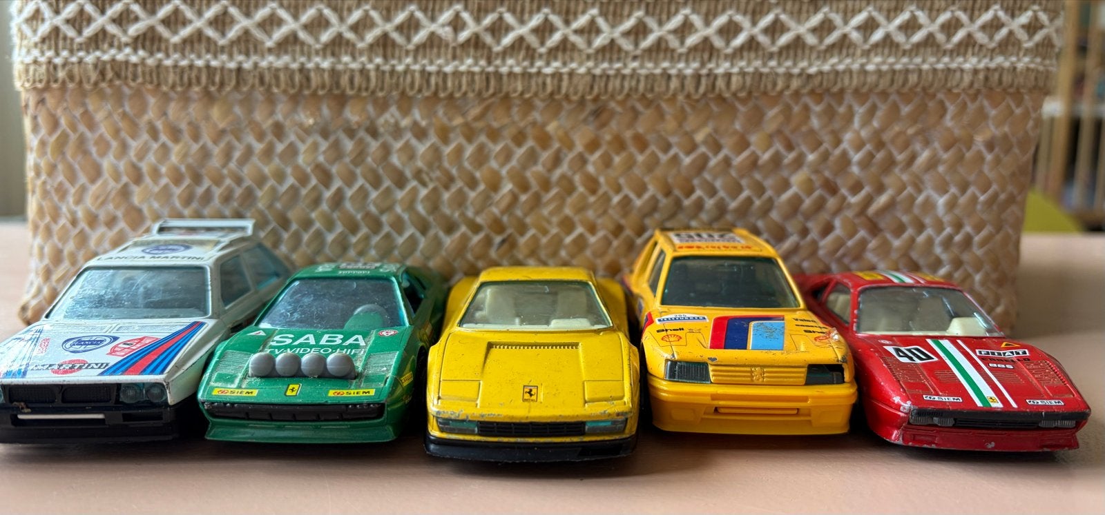 Verzameling van 5 Burago schaalmodellen: Ferrari, Lancia, Pe, Ophalen of Verzenden, Gebruikt, Auto, Overige merken