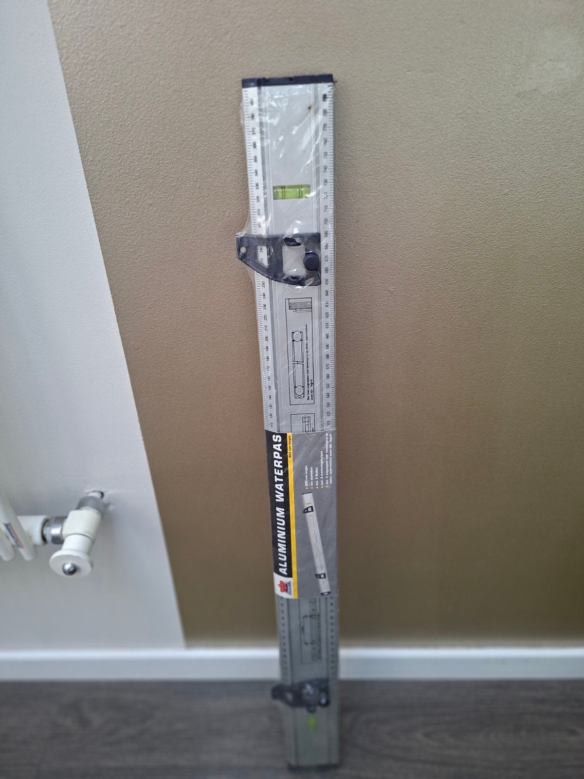 Aluminium waterpas 800 mm - Nieuw in verpakking, Doe-het-zelf en Verbouw, Gereedschap | Handgereedschap, Ophalen, Nieuw, Waterpas