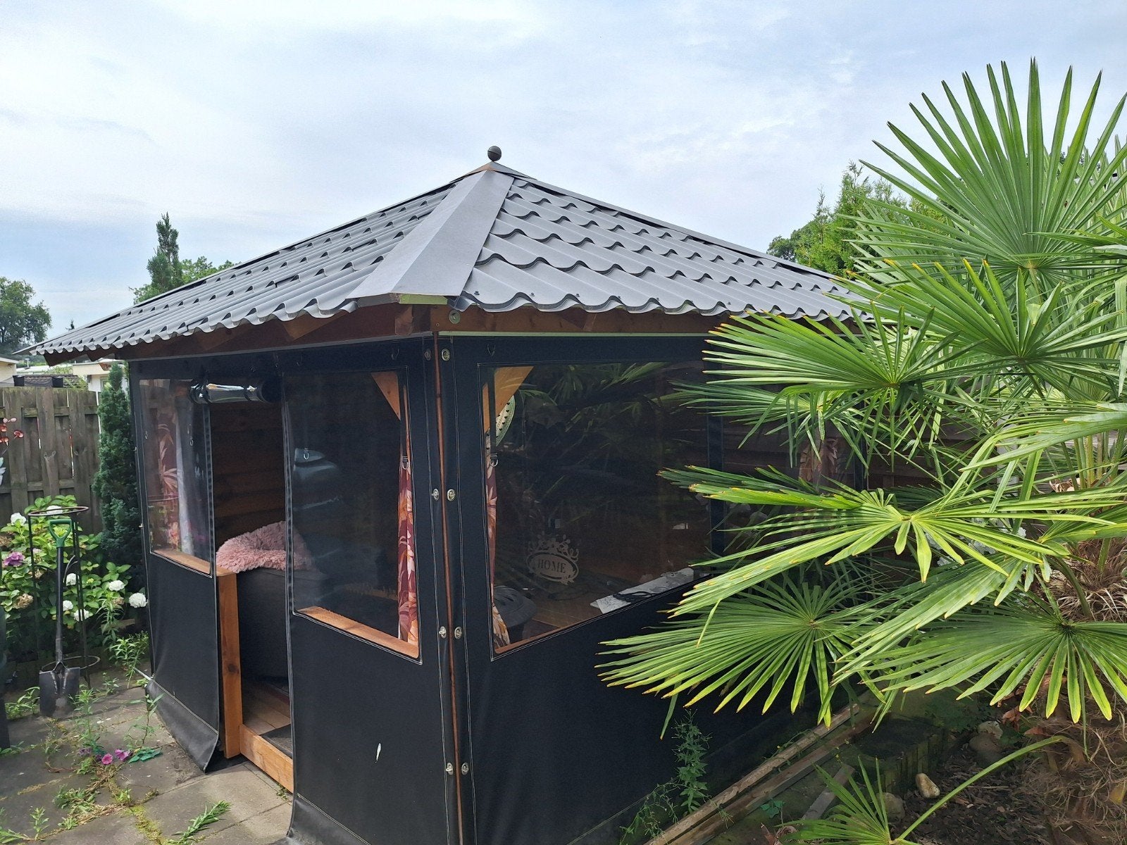 Mooie tuinhuis / blokhut / prieel 3x3 afsluitbaar!, 250 tot 500 cm, Ophalen of Verzenden, Met overkapping, Hout