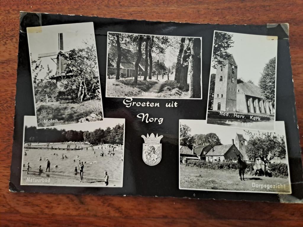 Norg,  groeten uit, vijfluik, Ophalen of Verzenden
