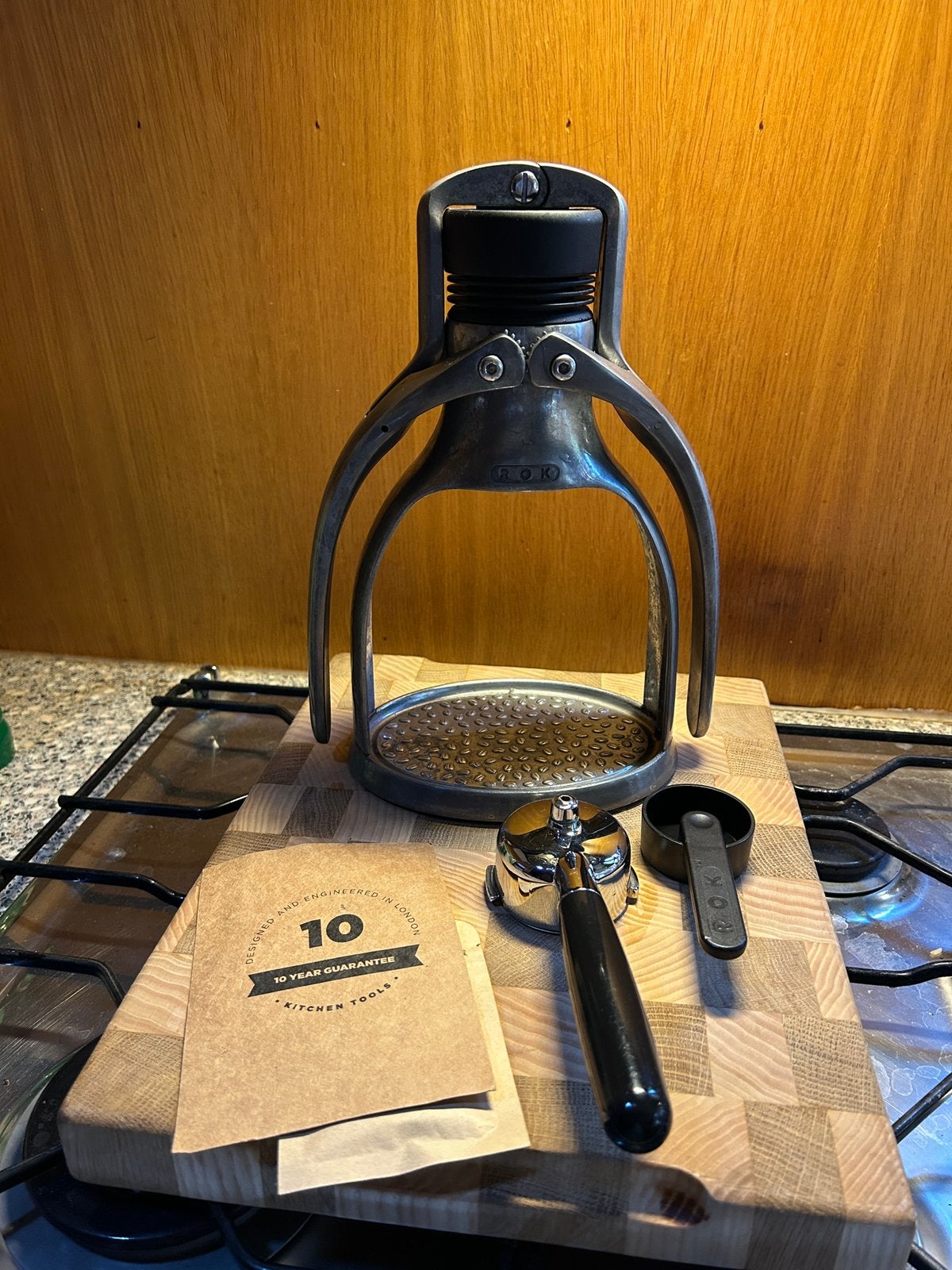 ROK espresso, Witgoed en Apparatuur, Ophalen, Zo goed als nieuw, Espresso apparaat
