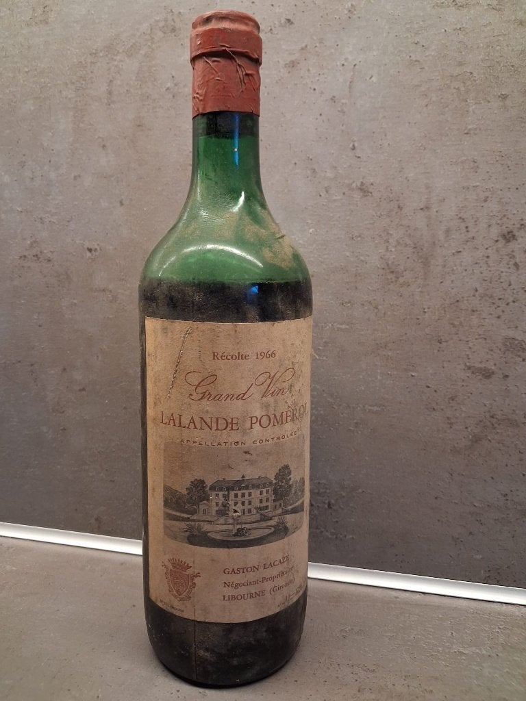 Lalande Pomerol Gaston Lacaze -1966, Verzamelen, Frankrijk, Nieuw, Ophalen of Verzenden, Rode wijn