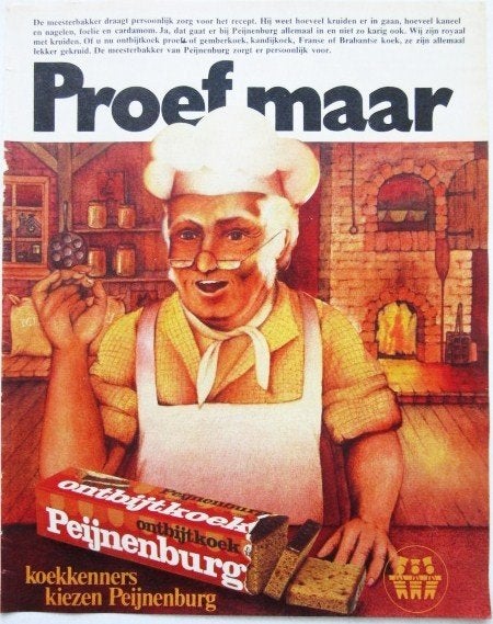 3 vintage advertenties reclames Peijnenburg ontbijtkoek 75-6, Ophalen of Verzenden, Gebruikt, Overige typen