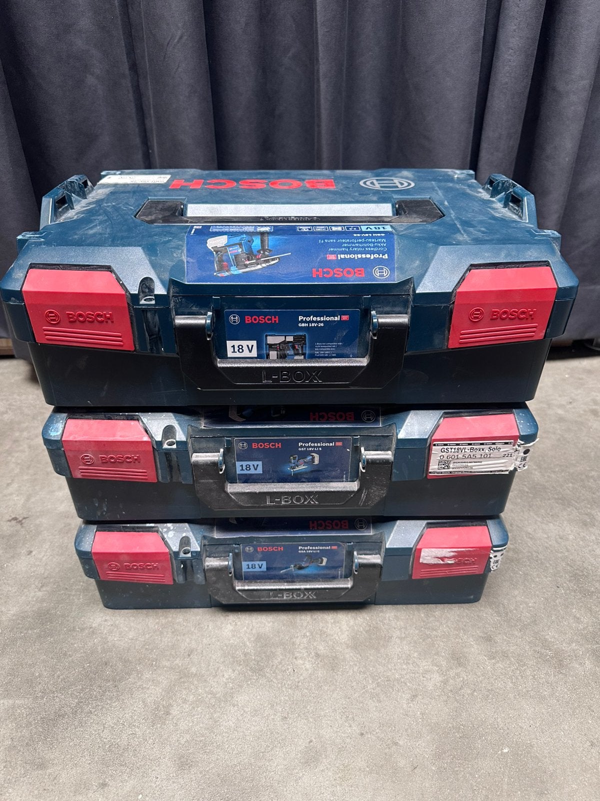 2x Bosch L-boxx met originele inlay, Ophalen of Verzenden, Gevuld, Gebruikt