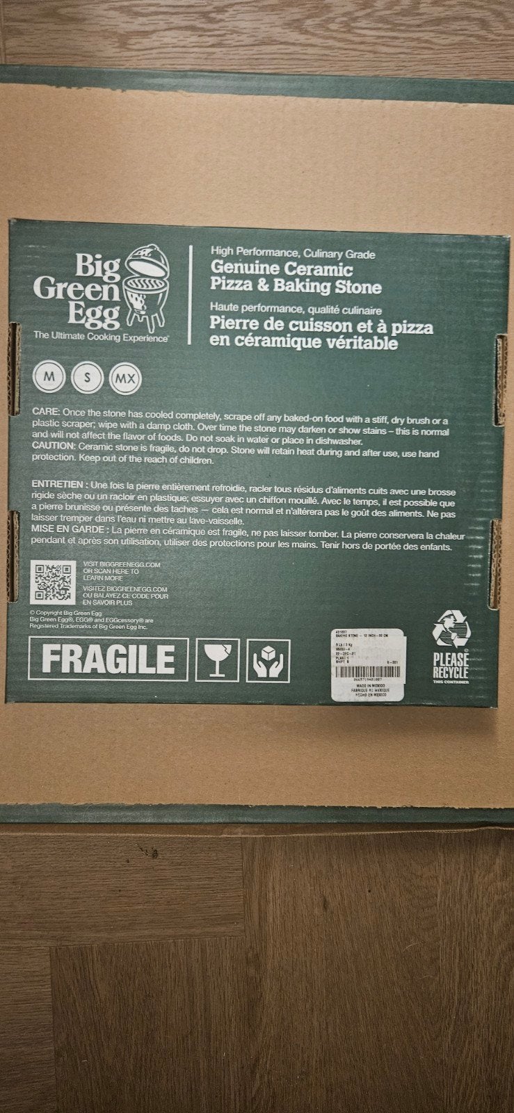 Big Green Egg Keramische Pizzasteen - M/MX, Ophalen of Verzenden, Nieuw, Big Green Egg (origineel)