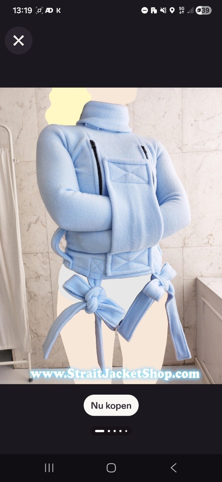 Polafleece Straightjacket met bijpassend masker, Verzenden, Nieuw