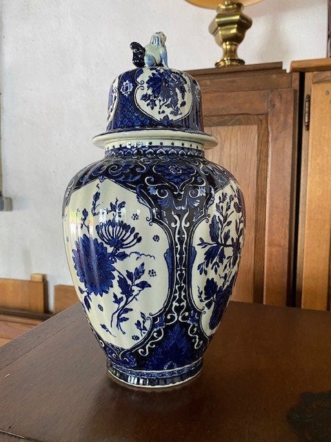 Vintage Dekselvaas Delfts Blauw, Ophalen of Verzenden