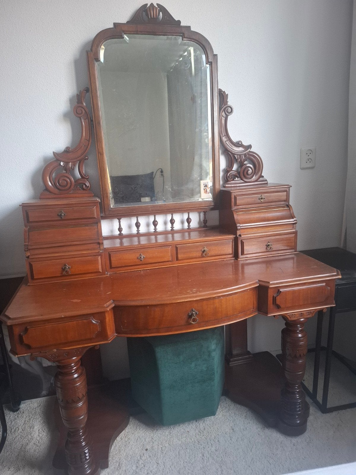 vintage kaptafel, Ophalen, Gebruikt, 100 tot 150 cm, 100 tot 150 cm